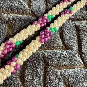 Vintage Wisteria Seed Pearl Rope Necklace